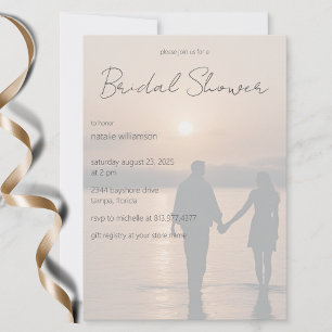 Beach Sunset Bridal Shower  Invitation