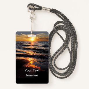 Beach Sunset Business Or Inspirational Event Badge
