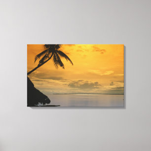 Beach sunset canvas print