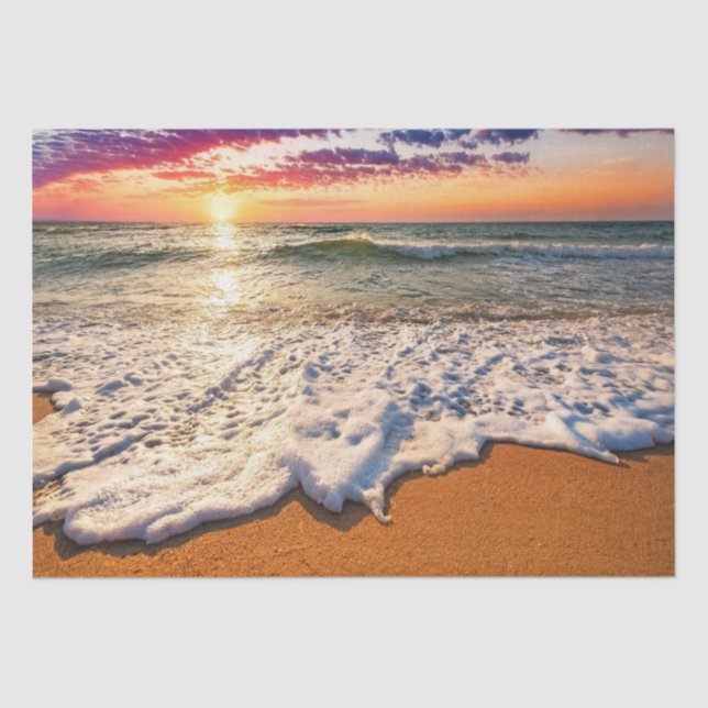 Beach Sunset Decoupage Tissue Paper (Front)