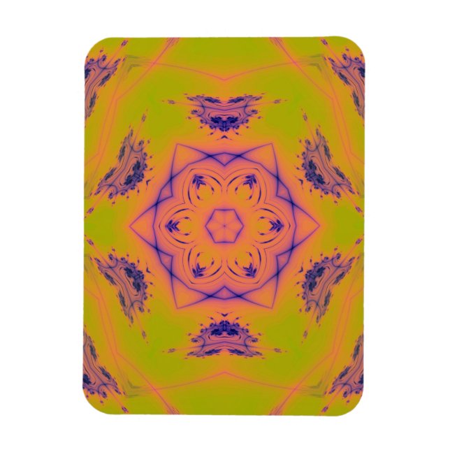 Beach Sunset Gradient Contrast Mandela Magnet (Vertical)