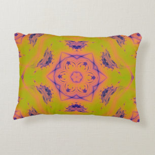 Beach Sunset High Contrast Mandela Accent Pillow