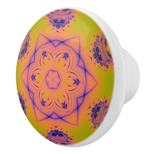 Beach Sunset High Contrast Mandela Ceramic Knob (Right)