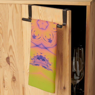 Beach Sunset High Contrast Mandela Kitchen Towel
