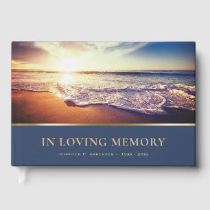 Beach Sunset In Loving Memory Guest Book