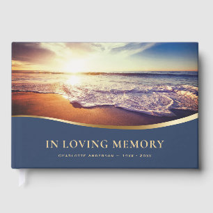 Beach Sunset In Loving Memory Guest Book