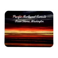 Beach sunset in Ocean Shores, WA photo