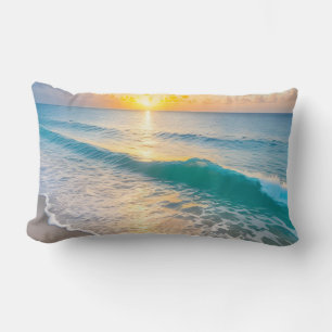 Beach Sunset  Lumbar Pillow