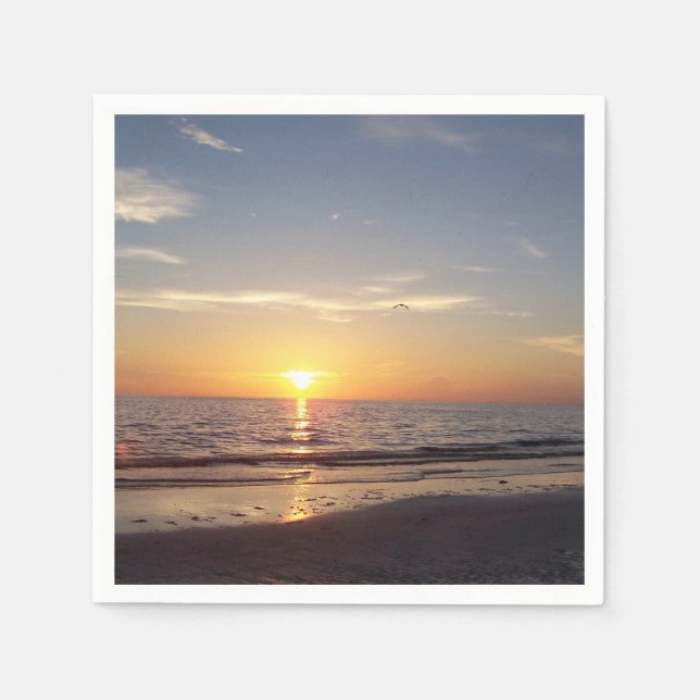Beach Sunset Napkin (Front)