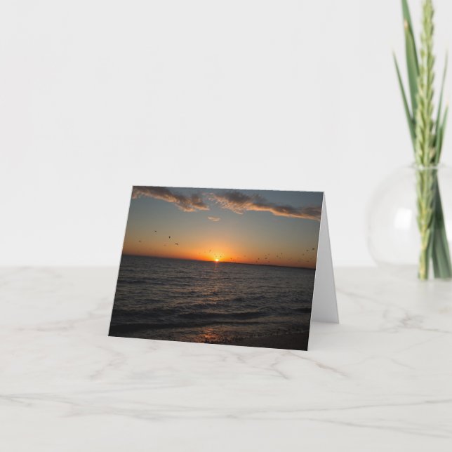 Beach Sunset Note Card (Front)