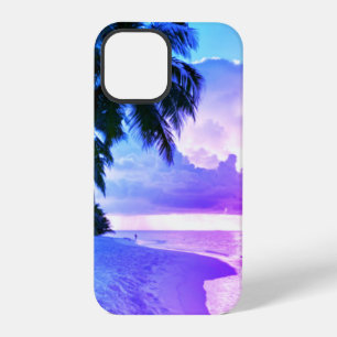 Beach Sunset ocean sand palm tree Maldives Miami iPhone 12 Pro Case