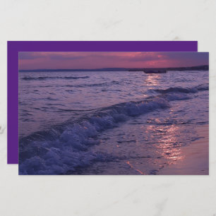 Beach sunset ocean sea cloudy sky scrapbook paper