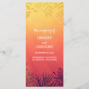 beach sunset ocean underwater wedding programs