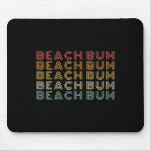 Beach Sunset Palm Trees Retro 80s Eighties Vintage Mouse Pad