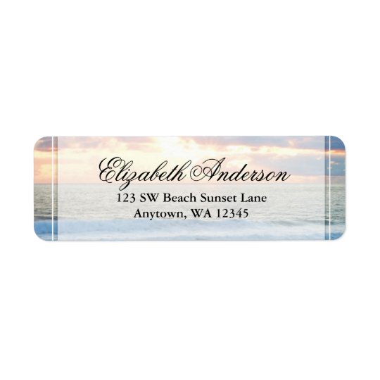 Beach Sunset Personalized Address Label