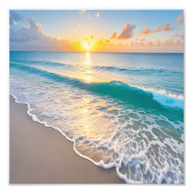 Beach Sunset Photo Print (Front)
