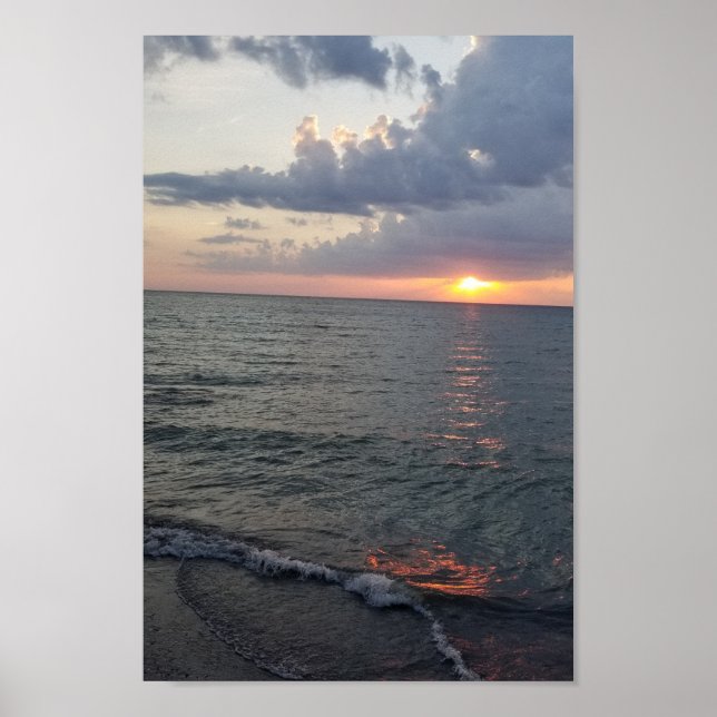 Beach Sunset Poster (Front)