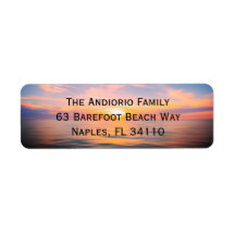 Beach Sunset Return Address Labels