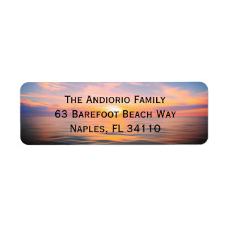 Beach Sunset Return Address Labels