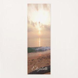 Beach Sunset,Sand ,Waves-Personalized Yoga Mat