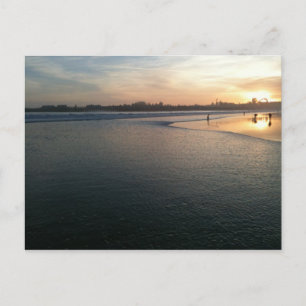 Beach Sunset, Santa Cruz, CA Postcard