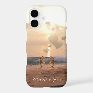 Beach,Sunset ,Seahorses In The Love -Personalized