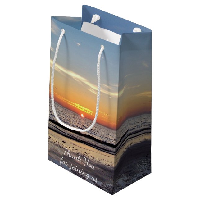 Beach Sunset Small Gift Bag (Back Angled)