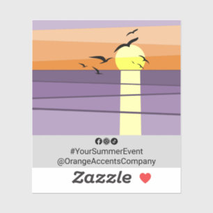 Beach Sunset Stylized · Summer Event Label