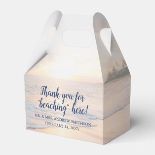 Beach Sunset Sunrise Thank you Personalized  Favor Box