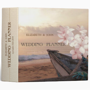 Beach Sunset   Wedding,Plumeria Binder