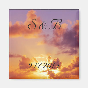 Beach Sunset Wedding Special Magnet