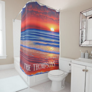 Beach Sunset with Personalized Name