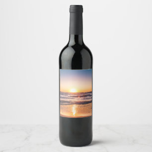 beach super vacation wine label