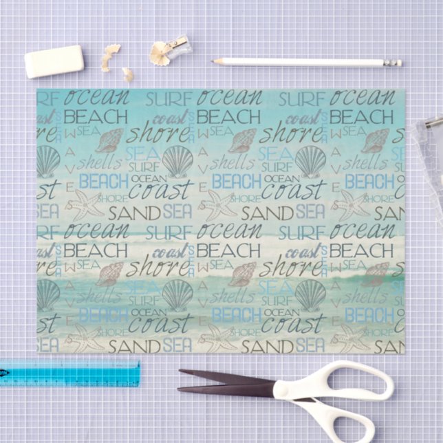 Beach Surf Sand Sea Tissue Paper (Craft)
