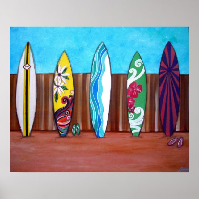 BEACH SURFBOARDS POSTERS (Front)