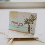 Beach Surfing Baby Shower Thank You Card<br><div class="desc">Thank your guests in style with this beautiful beach-inspired thank you card. Easy to edit text. Matching items in our store Cava party design</div>