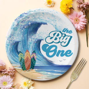 Beach Surfing Birthday Party Paper Plates