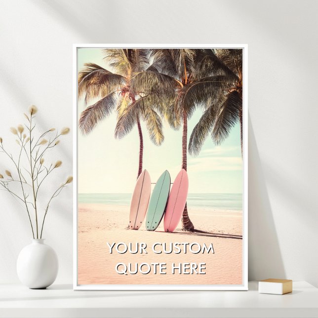 Beach Surfing-Create Your Own Motivational  Poster (Beach Surfing-Create Your Own Motivational Poster)