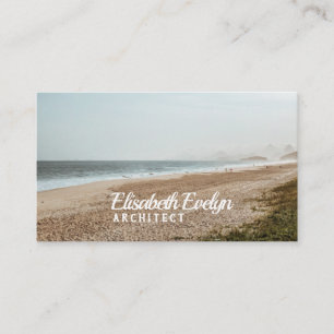 Beach surrounded business card
