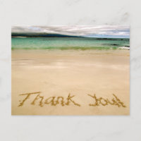Beach "Thank You" Note Postcard-Send on Honeymoon!