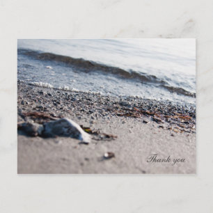 Beach thank you postcard