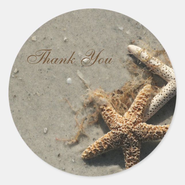 Beach Thank You Stickers (Front)