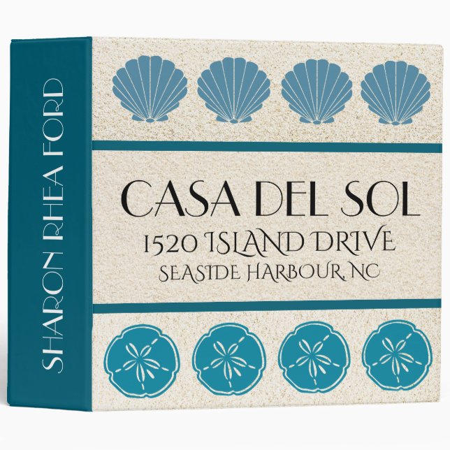 Beach Theme Binder - See Back (Front/Spine)