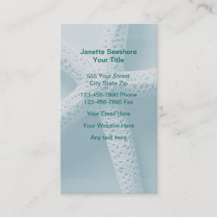 Beach Theme Business Cards