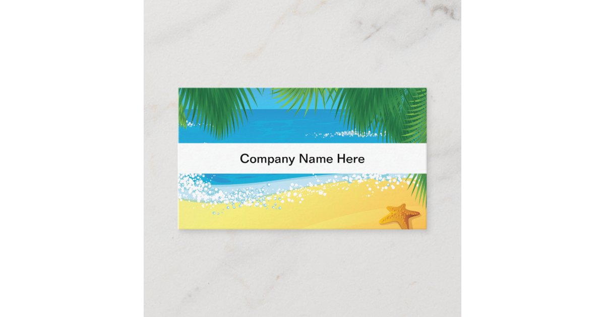 Beach Theme Businesscards Business Card Zazzle