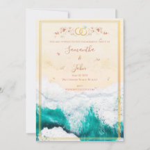 Beach Theme Engagement Party Invitation