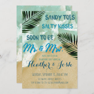 Beach Theme Engagement Party Invitation