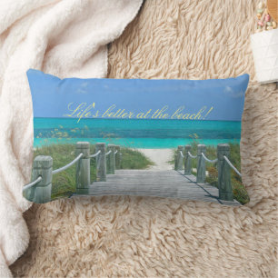 BEACH-THEME LUMBAR THROW PILLOW