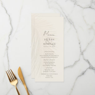 Beach Theme Palm Leaves Menu