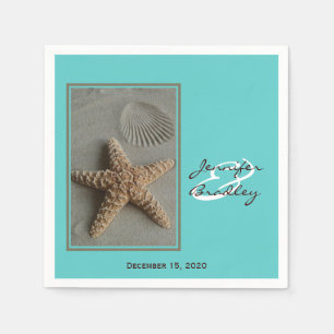 Beach Theme Paper Wedding Napkins